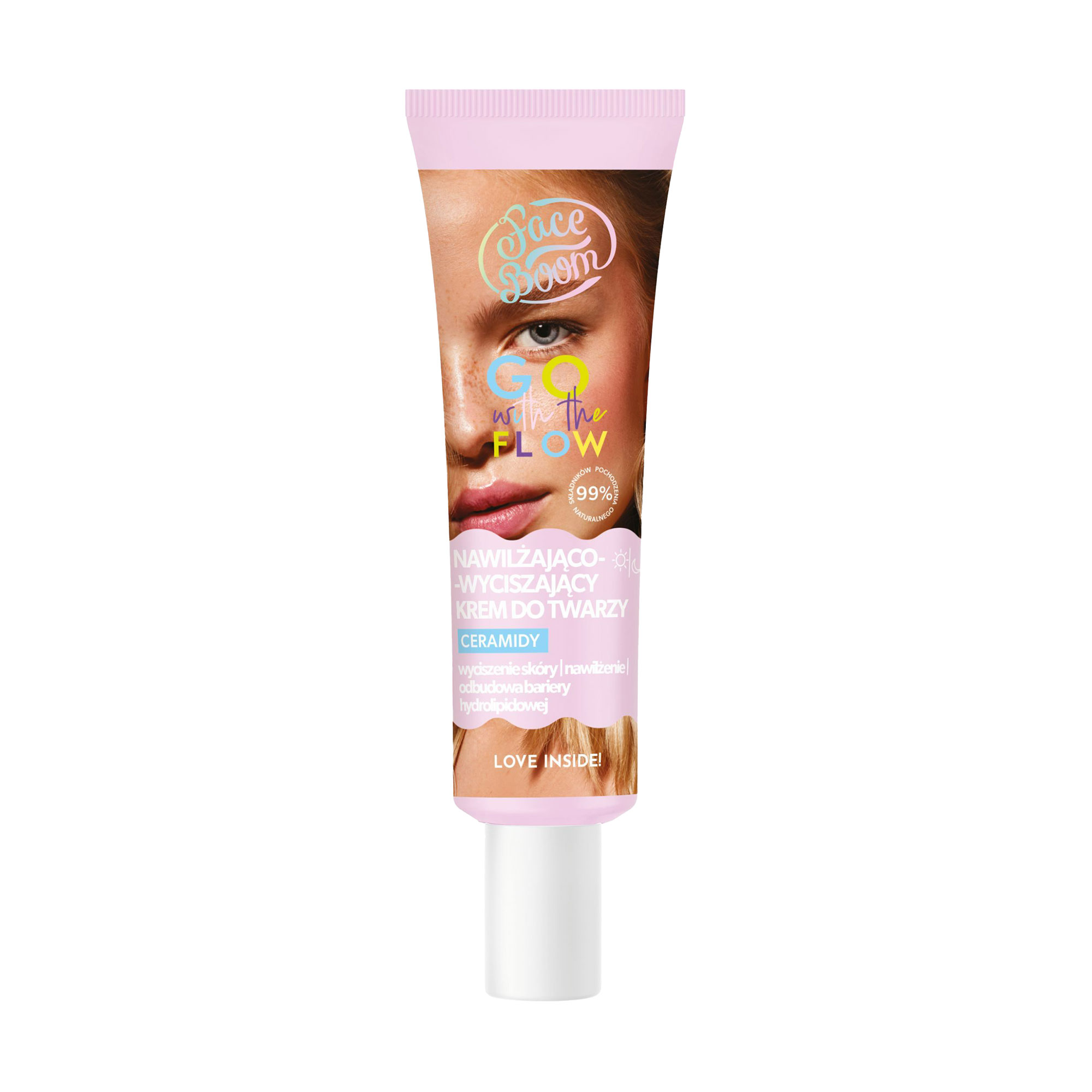 Зволожувальний та заспокійливий крем для обличчя Face Boom Go With The Flow Moisturizing And Soothing Face Cream, 50 мл